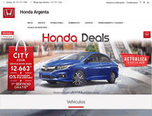 Tablet Screenshot of hondaargenta.com.mx